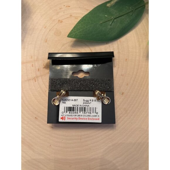 Napier Gold-Tone Snowflake Clip-On Earrings With Clear Crystal Accents - Picture 6 of 10